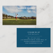 Blue Sky, Golf Club, Golfer, Golf Coach Visitekaartje (Voorkant / Achterkant)