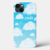 Blue Sky gradiënt White Clouds gepersonaliseerd Case-Mate iPhone Case (Achterkant)
