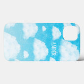 Blue Sky gradiënt White Clouds gepersonaliseerd Case-Mate iPhone Case (Achterkant (horizontaal))