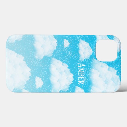 Blue Sky gradiënt White Clouds gepersonaliseerd Case-Mate iPhone Case (Achterkant (horizontaal))