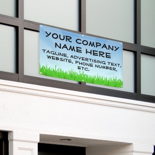 Blue Sky Grass Business Adverteren aangepaste bann Spandoek (Buitenkant Gebouw)