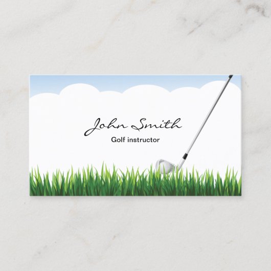 Blue Sky & Grass Golf instructor Visitekaartje (Voorkant)