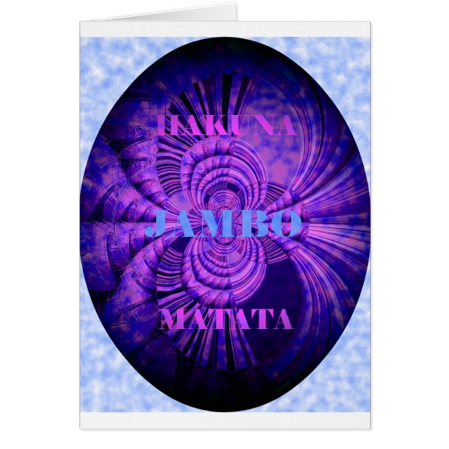 Blue Sky Hakuna Matata Kenya Giraffe Woven Art C (Voorkant)