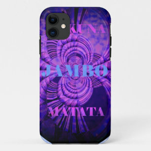 Blue Sky Hakuna Matata Kenya Giraffe Woven Art C iPhone 11 Hoesje