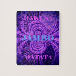 Blue Sky Hakuna Matata Kenya Giraffe Woven Art C Legpuzzel