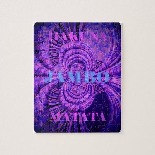 Blue Sky Hakuna Matata Kenya Giraffe Woven Art C Legpuzzel (Verticaal)