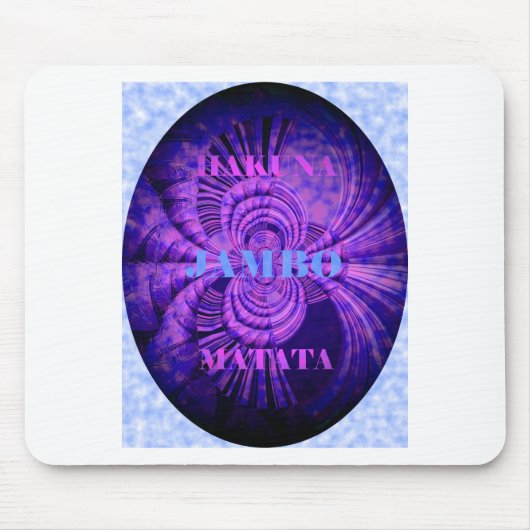 Blue Sky Hakuna Matata Kenya Giraffe Woven Art C Muismat (Voorkant)