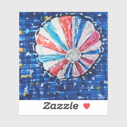 Blue Sky Heet Luchtballon Sticker (Vel)