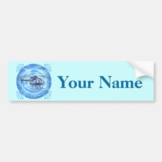 Blue Sky Helicopter bumpersticker (Voorkant)