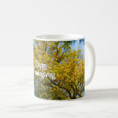 Blue Sky Herfst Foliage - Gepersonaliseerde Thanks Koffiemok (Voorkant rechts)