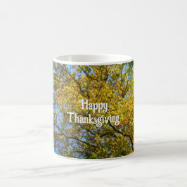 Blue Sky Herfst Foliage - Gepersonaliseerde Thanks Koffiemok