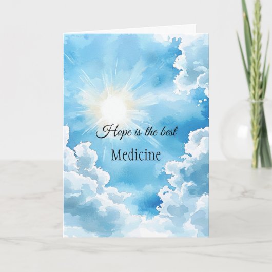 Blue Sky Hope is de beste medicijn Kaart (Voorkant)