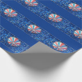 Blue Sky Hot Air Balloon Cadeaupapier (Hoek)