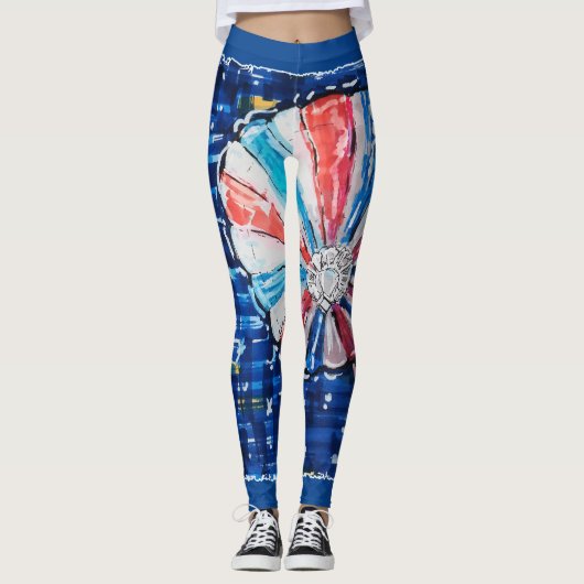 Blue Sky Hot Air Balloon Leggings (Voorkant)