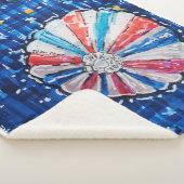 Blue Sky Hot Air Balloon Sherpa Deken (3/4)