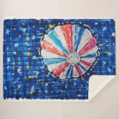 Blue Sky Hot Air Balloon Sherpa Deken (Voorkant (horizontaal))