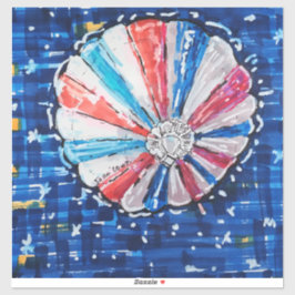 Blue Sky Hot Air Balloon Sticker