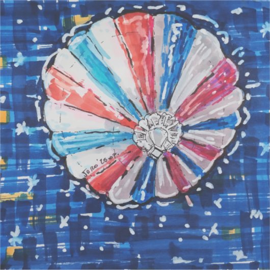 Blue Sky Hot Air Balloon Sticker (Voorkant)