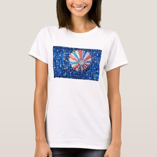 Blue Sky Hot Air Balloon T-shirt (Voorkant)