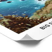 Blue Sky in Big Sur Californië Verenigde Staten Vi Poster (Hoek)