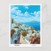 Blue Sky in Bodrum Turkije Vintage Travel Briefkaart (Voorkant)