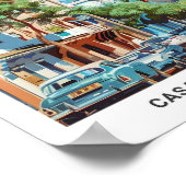 Blue Sky in Casablanca Marokko Vintage Travel Poster (Hoek)