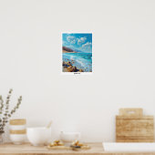 Blue Sky in Dead Zee Vintage Travel Poster (Keuken)