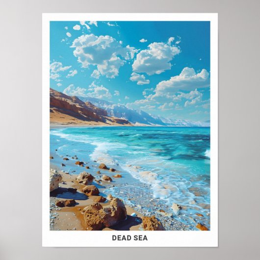 Blue Sky in Dead Zee Vintage Travel Poster (Voorkant)