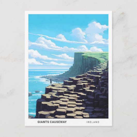 Blue Sky in Giants Causeway Ierland Reizen Briefkaart (Voorkant)