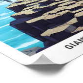 Blue Sky in Giants Causeway Ierland Reizen Poster (Hoek)
