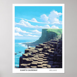 Blue Sky in Giants Causeway Ierland Reizen Poster