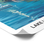 Blue Sky in het meer van Luzern Zwitserland Reizen Poster (Hoek)