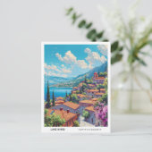 Blue Sky in het meer van Ohrid in Noord-Macedonië Briefkaart (Staand voorkant)