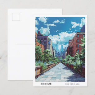 Blue Sky in High Park New York Verenigde Staten Vi Briefkaart