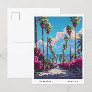 Blue Sky in LA California Verenigde Staten Vintage Briefkaart