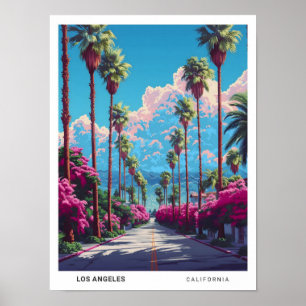 Blue Sky in LA California Verenigde Staten Vintage Poster