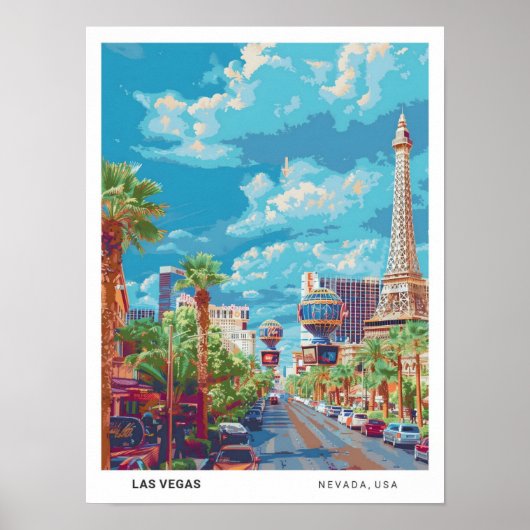 Blue Sky in Las Vegas Nevada Verenigde Staten Vint Poster (Voorkant)