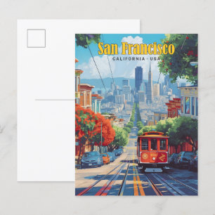 Blue Sky in San Francisco, Californië, Verenigde S Briefkaart