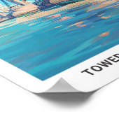 Blue Sky in Tower Bridge Londen Engeland Reizen Poster (Hoek)