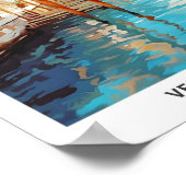 Blue Sky in Venetië Italië Vintage Travel Poster (Hoek)