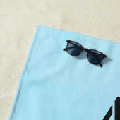 Blue Sky, Initials, Name and Beach Life Strandlaken (In situ)