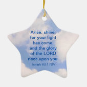 Blue Sky Inspirerend Arise and Shine Bible Verse Keramisch Ornament (Achterkant)
