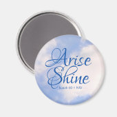 Blue Sky Inspirerend Arise and Shine Bible Verse Magneet (Voorkant / Achterkant)