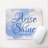 Blue Sky Inspirerend Arise and Shine Bible Verse Muismat (Met muis)