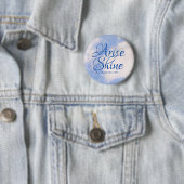 Blue Sky Inspirerend Arise and Shine Bible Verse Ronde Button 5,7 Cm (In situ)