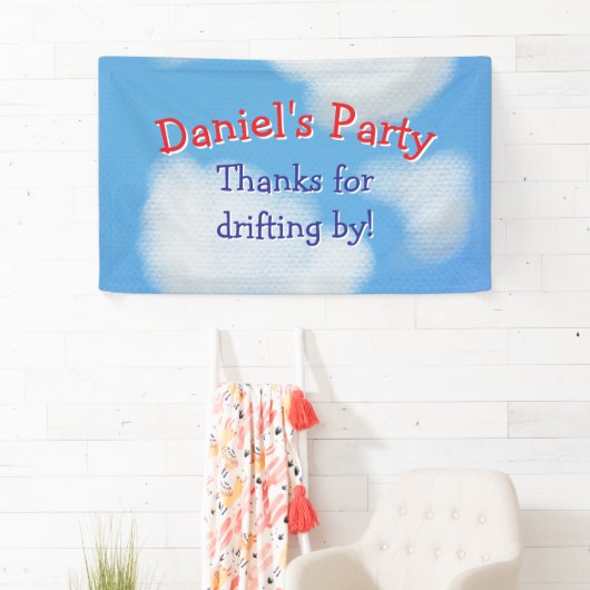 Blue Sky Kinder feestbanner Spandoek (Insitu)
