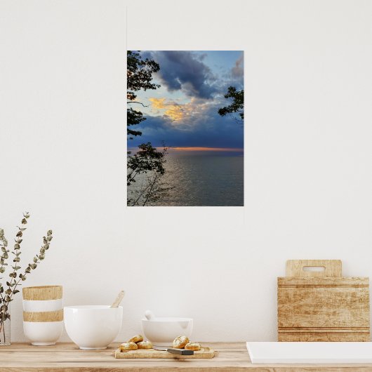 Blue Sky Lake Poster (Keuken)