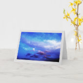 Blue Sky Landschap Fotografie Kunst Kaart (Gele Bloem)