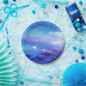 Blue Sky Landschap Fotografie Kunst Papieren Bordje (Feest)