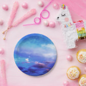 Blue Sky Landschap Fotografie Kunst Papieren Bordje (Feest)